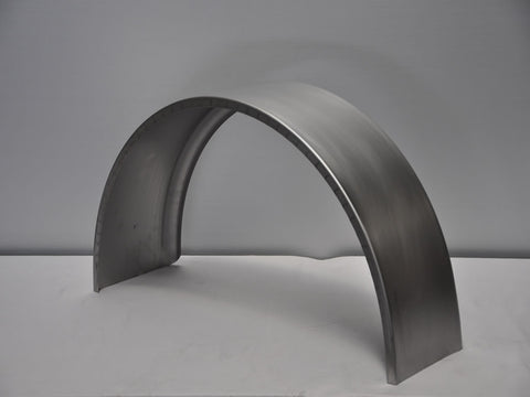 SR928 - 9" by 28" Single Radius Single Axle Mild Steel Guard