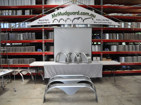 SR1032G - 10" by 32" Single Radius Single Axle Galvanized Guard