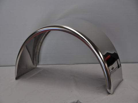 DR1232SS - 12" by 32" Double Radius Single Axle Polished Stainless Guard