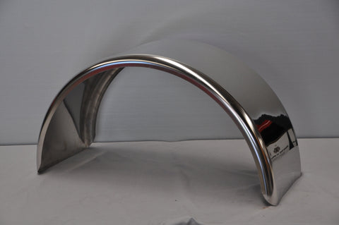 DR1230SS - 12" by 30" Double Radius Single Axle Polished Stainless Guard