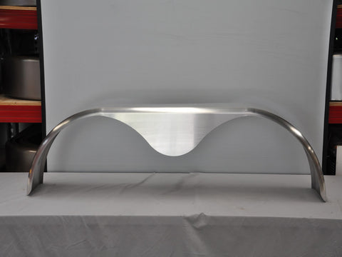 TTSR1060A - 10" by 60" Single Radius Tandem Teardrop Smooth Aluminum Guard