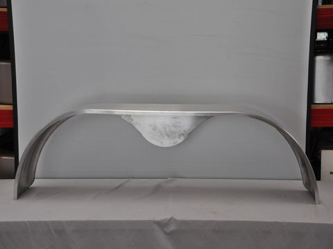 TTSR1060A - 10" by 60" Single Radius Tandem Teardrop Smooth Aluminum Guard