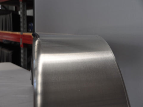 TTSR1060A - 10" by 60" Single Radius Tandem Teardrop Smooth Aluminum Guard