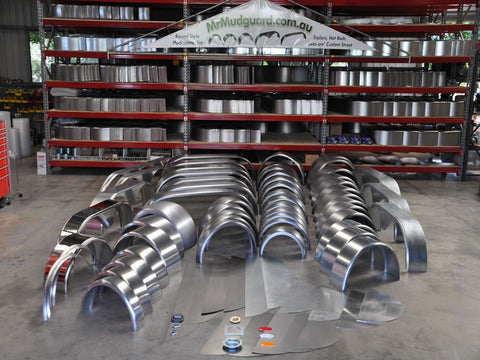 FB30G - 30" by 14.5" Tandem Axle Galvanized Steel Fender Back