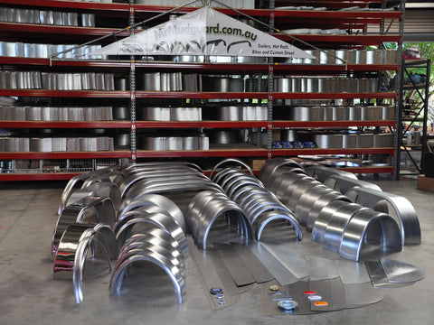 DR1232SS - 12" by 32" Double Radius Single Axle Polished Stainless Guard