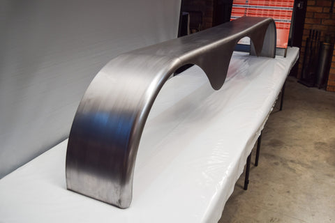 TTTSR10102TRI - 10" by 102" Single Radius Triple Teardrop Axle Mild Steel Guard